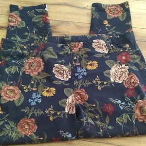 Floral jeans